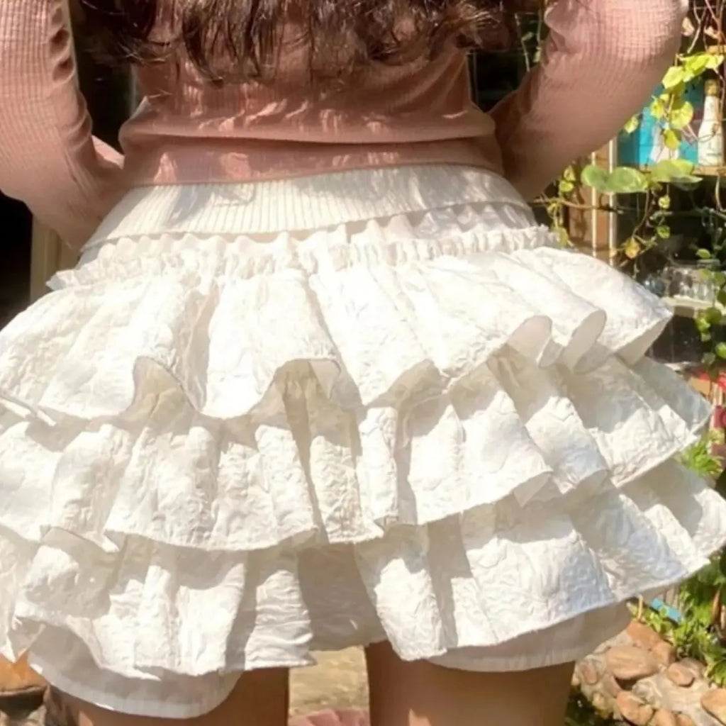 Women Bubble  Mini Hem Skirt