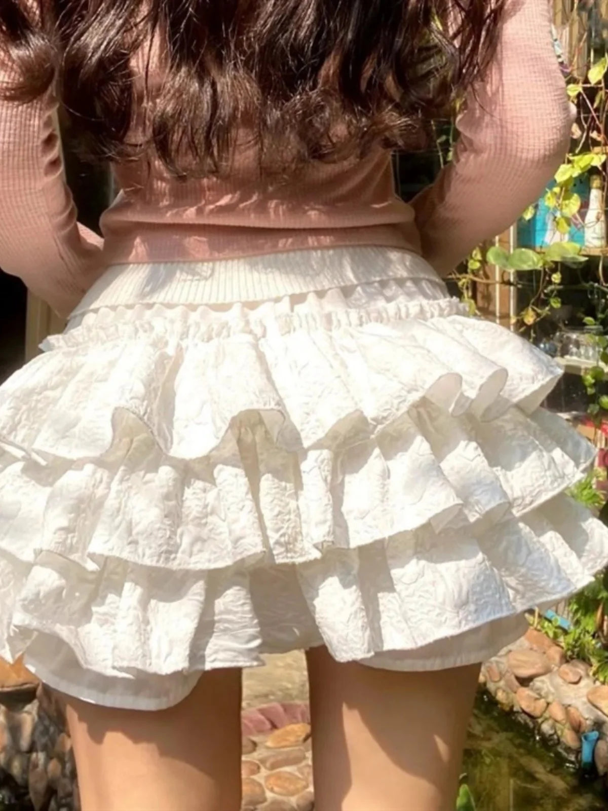 Women Bubble  Mini Hem Skirt