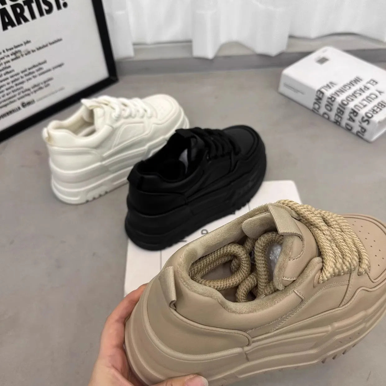 Ladies Chunky  Platform Dad Sneakers