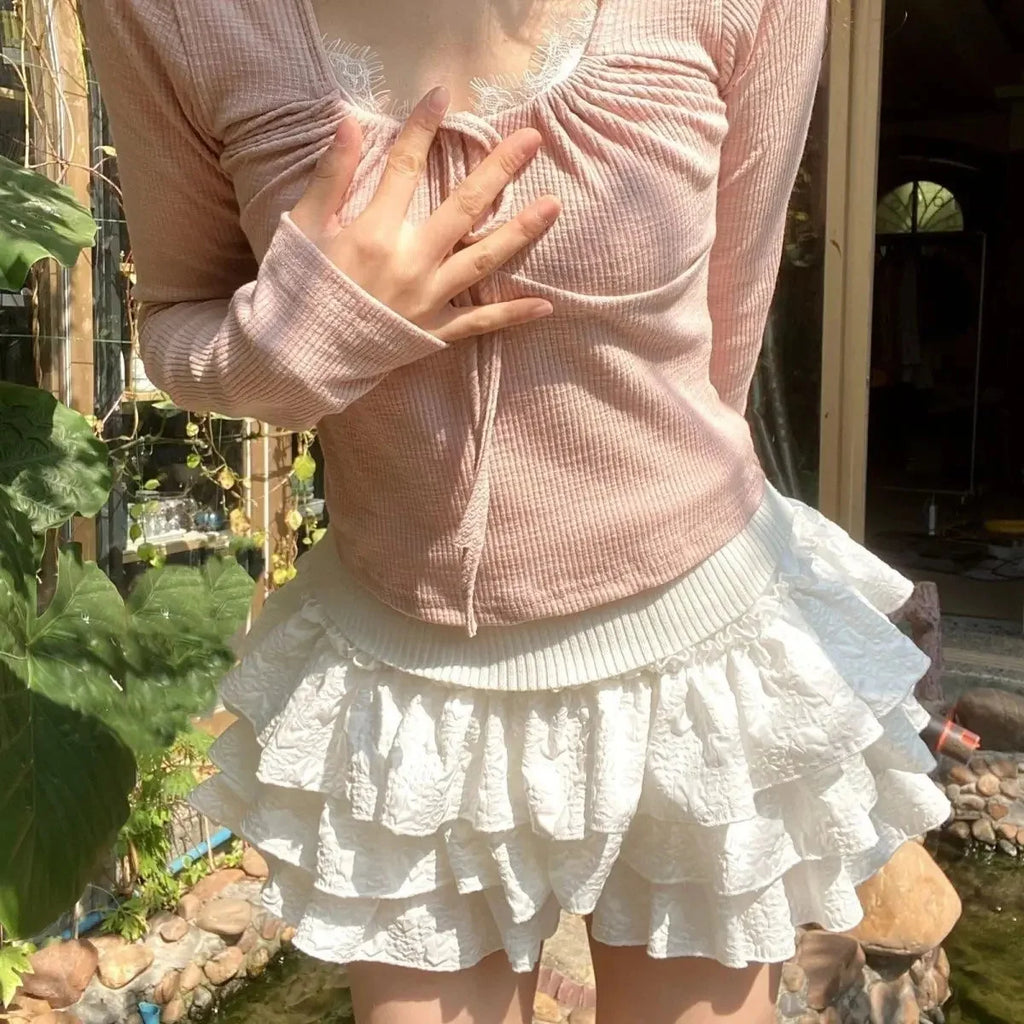 Women Bubble  Mini Hem Skirt