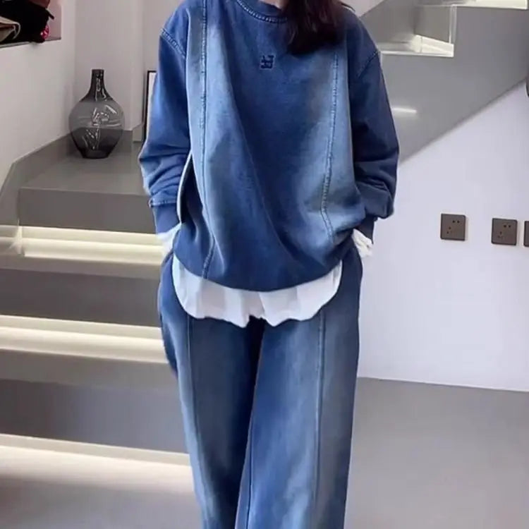 Ladies Two-Piece Denim Set