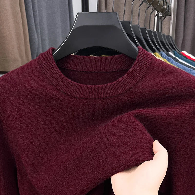 Men's Knitted Cotton Sweater/Fleece
