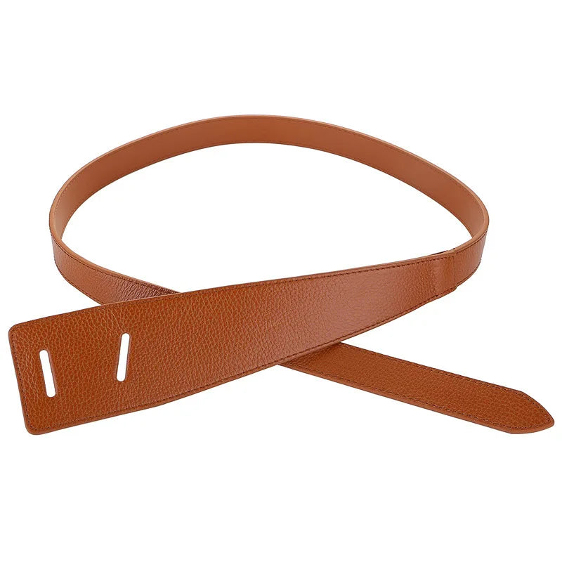 Versatile Genuine Leather Belt - Vintage Knotted Design, Ideal for Business & Casual Chic, Comfortable Average Size