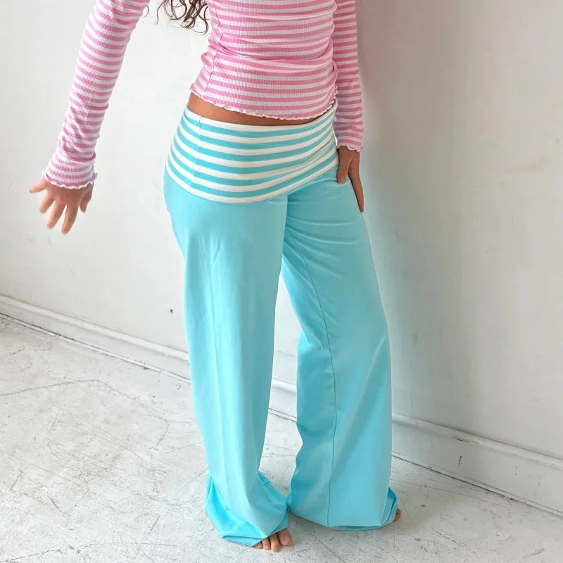 YSK Striped Flared pant