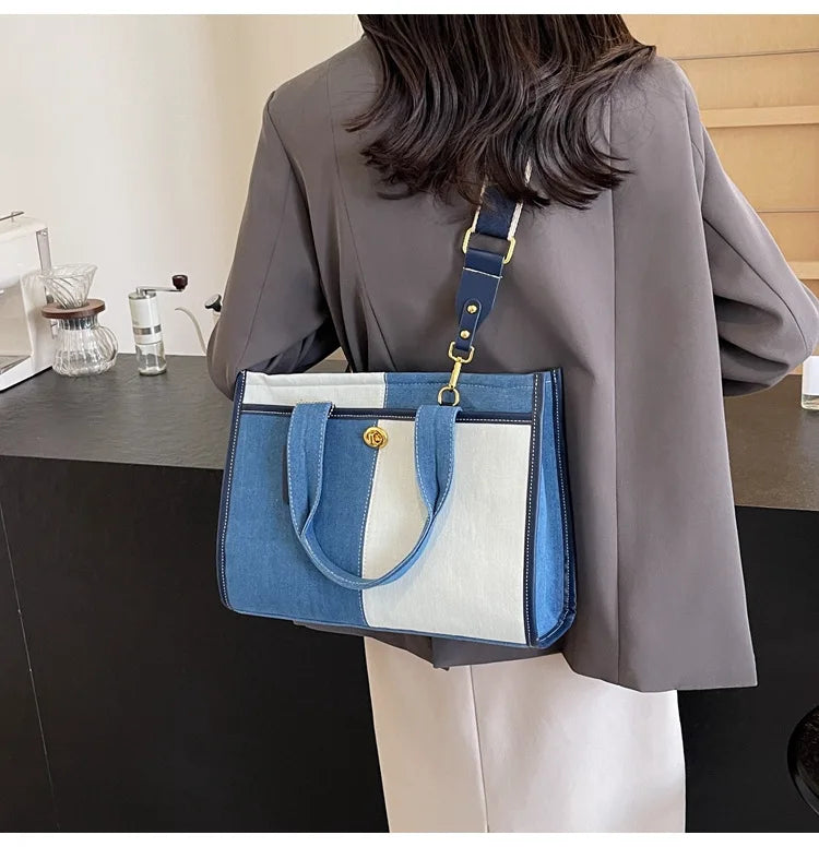 Women's Denim Shoulder Handbag.