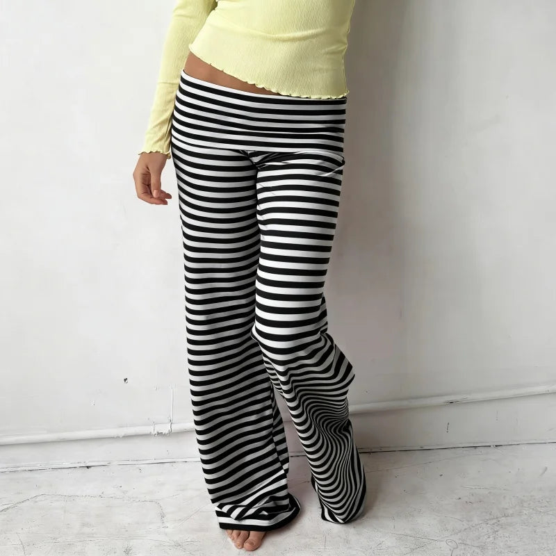 YSK Striped Flared pant