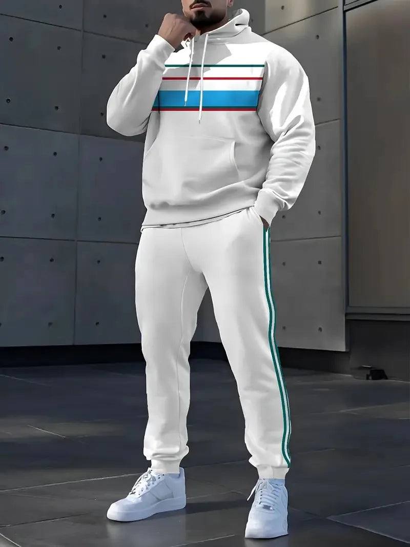 Men's Hoodie Set Spring Autumn 2025 Comfortable Soft Casual Fashionable Streetwear Street Style Men's Clothing